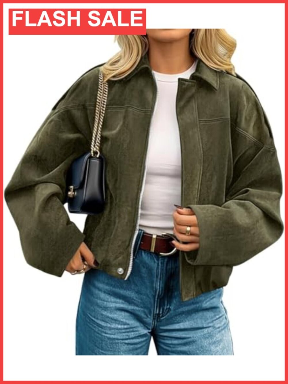Faux Suede Cropped Open Front Jacket Casual Fall Coat